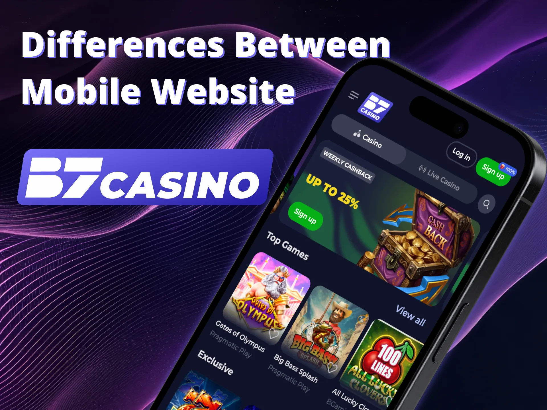 Choose your way to win at B7 Casino.