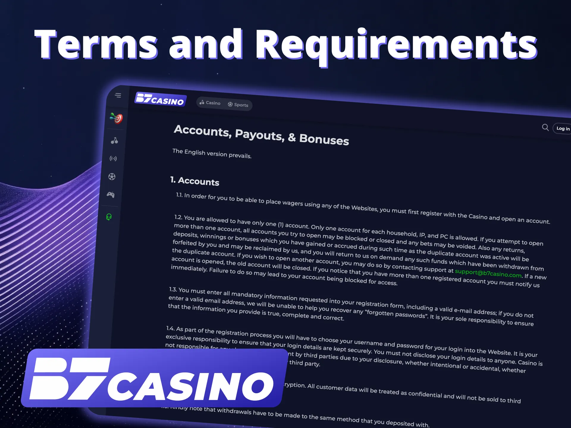 Know rules and win smarter at B7 Casino.