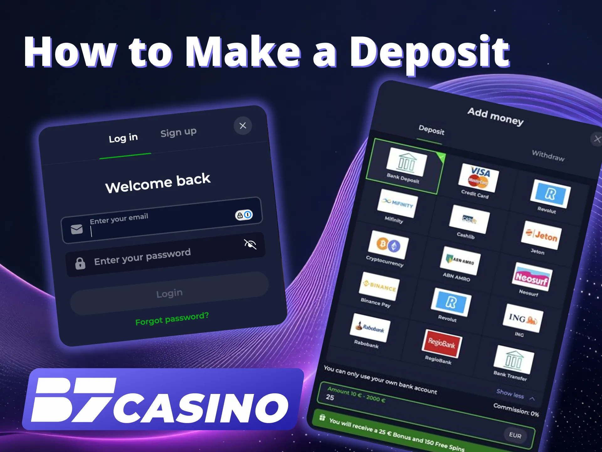 Deposit now and start playing at B7 Casino.