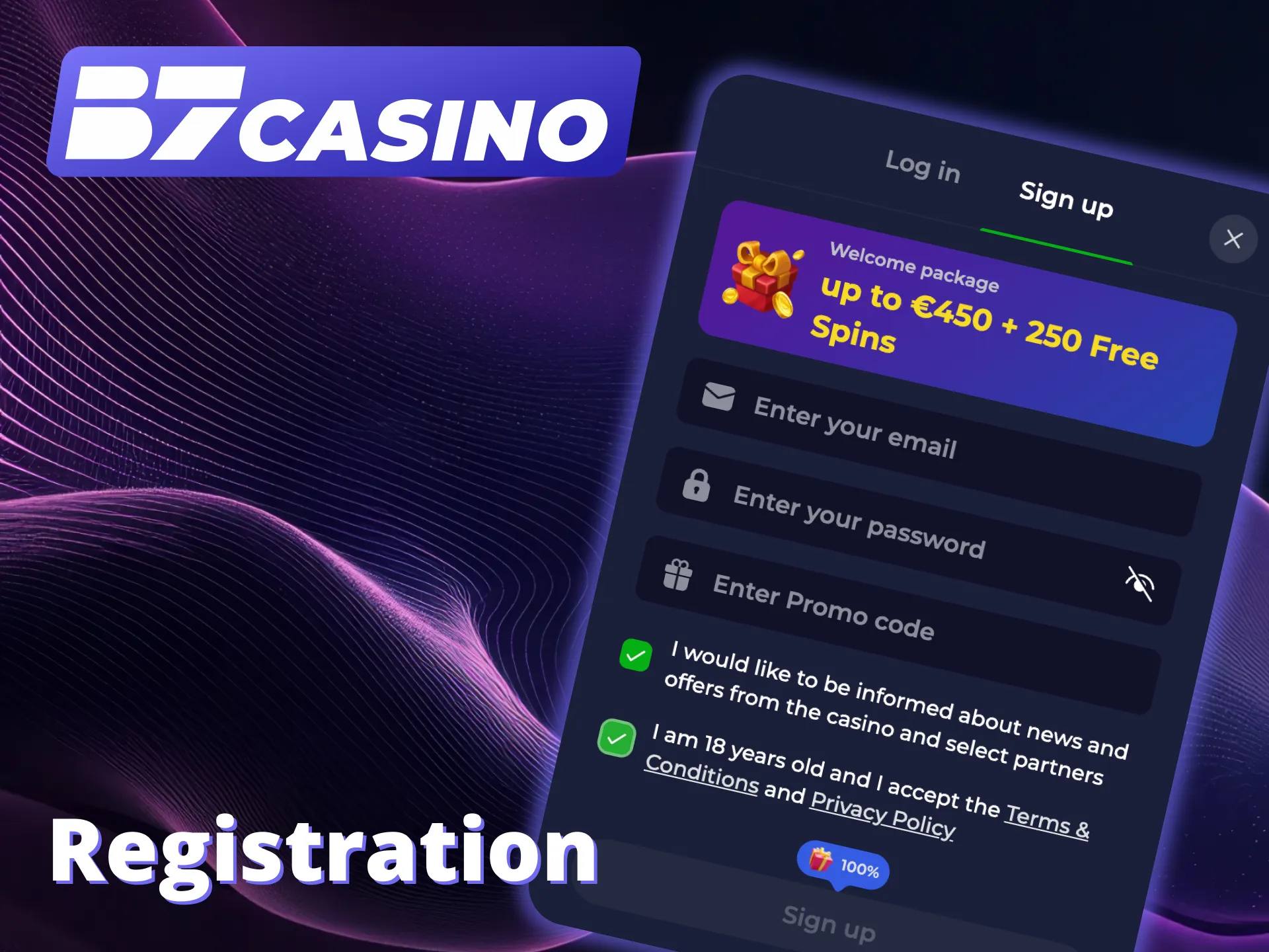 Register now and claim bonuses at B7 Casino.