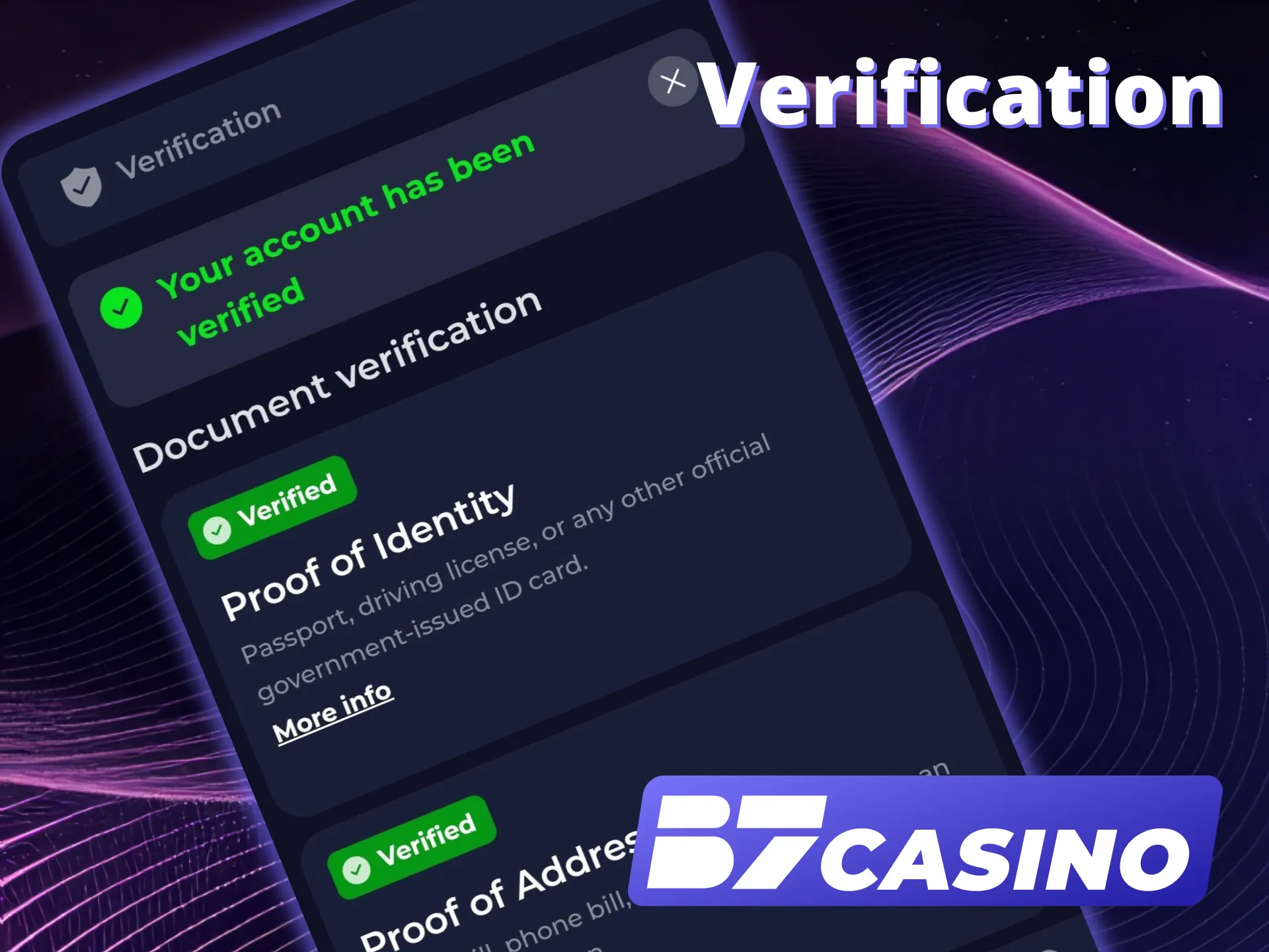 Verify fast and win real money at B7 Casino.