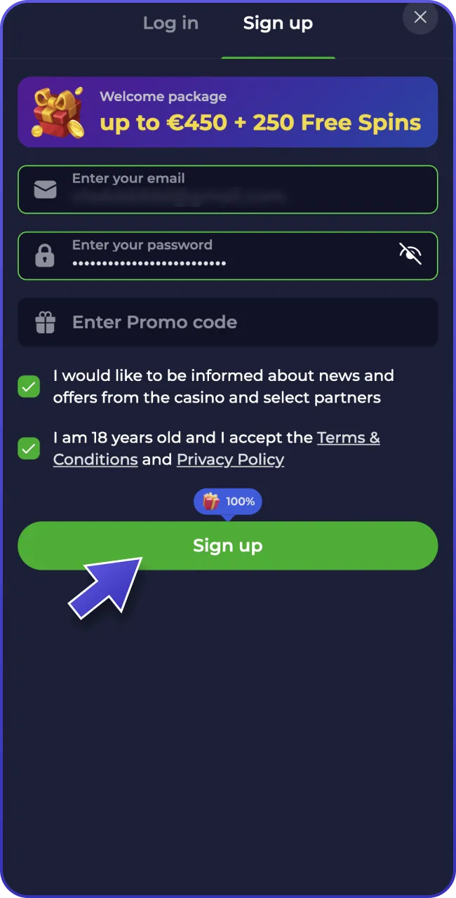 Confirm and access your B7 Casino profile now.